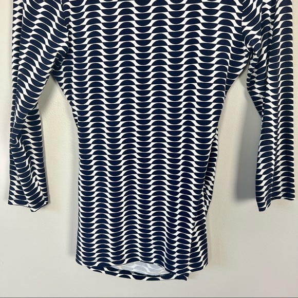 Boden Mock Wrap Womens Top Jersey Knit Ruched Stretch Size 4R - Picture 9 of 9